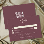 Elegant Burgundy Wine Minimalist Wedding RSVP Card<br><div class="desc">Celebrate your love with this minimalist burgundy wine wedding response card with a QR code design. Featuring an elegant,  simple design,  it's perfect for an elegant autumn ceremony. This earthy,  modern look offers a warm and sophisticated feel for your fall wedding. Created by Simply Farmhouse Press.</div>