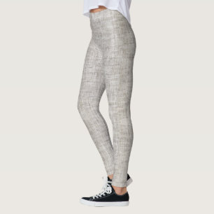 Elegant Burlap Pattern Leggings