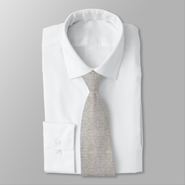 Elegant Burlap Pattern Tie (Tied)