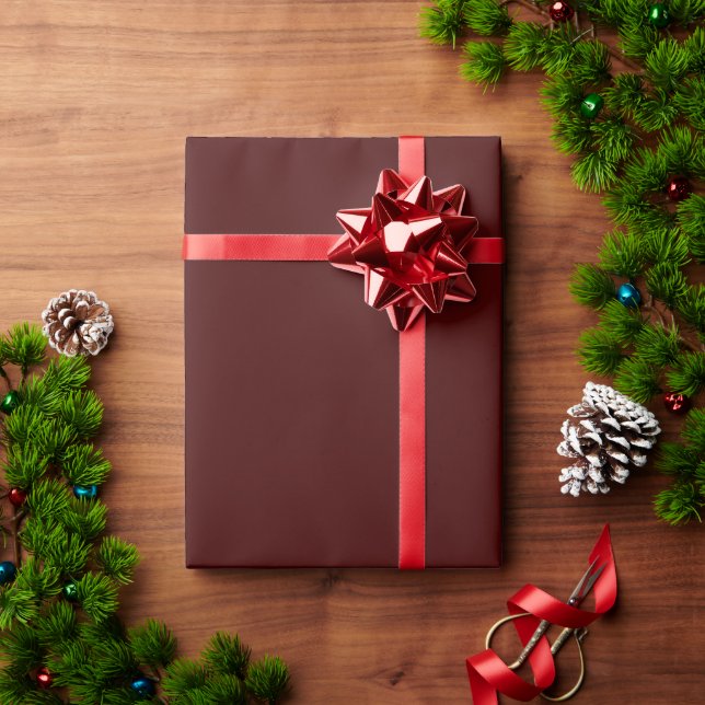 Elegant Burnt Maroon Gift Wrap for Special Occasio (Holiday Gift)
