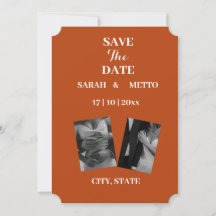 Elegant Burnt Orange 2 Photo Typography Save The D