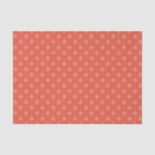 Elegant Burnt Orange Damascus Pattern Tissue Paper