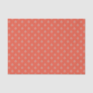 Elegant Burnt Orange Damask Pattern Tissue Paper