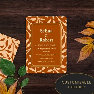 Elegant Burnt Orange Fall Leaves