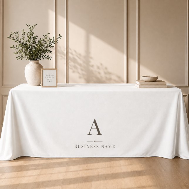 Elegant Business Branded Table Banner Tablecloth (Creator Uploaded)