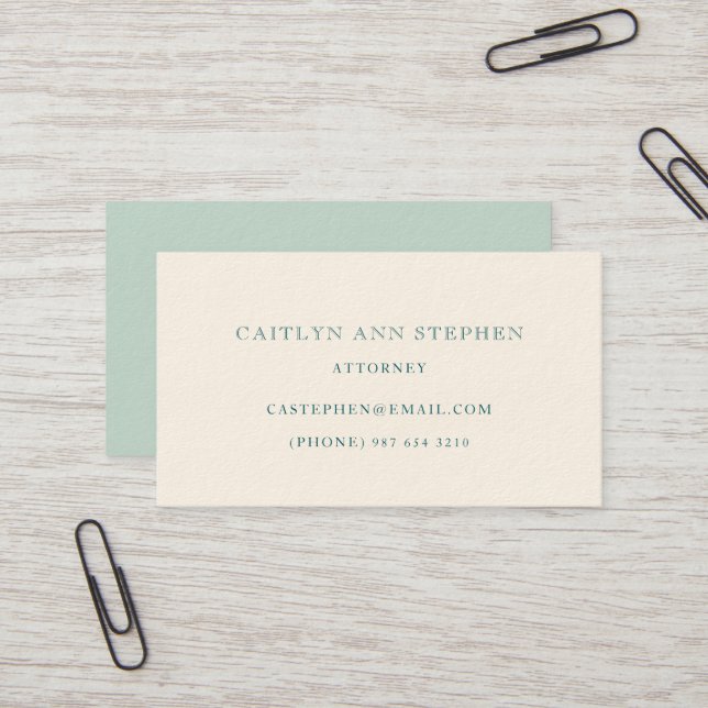Elegant Business Card (Front/Back In Situ)