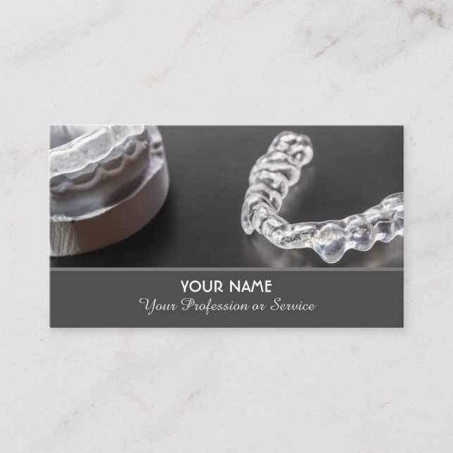 Elegant business card for dental experts (Front)