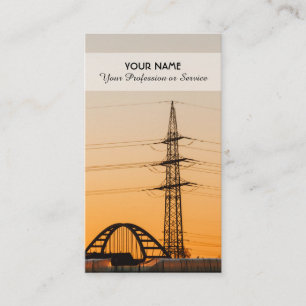 Elegant business card for high voltage experts
