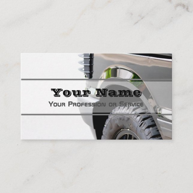 Elegant business card for wheel and tire experts (Front)