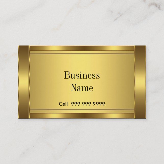 Elegant Business Card Gold (Front)