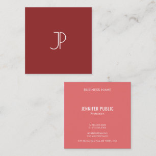 Elegant Business Cards Monogram Trend Colours