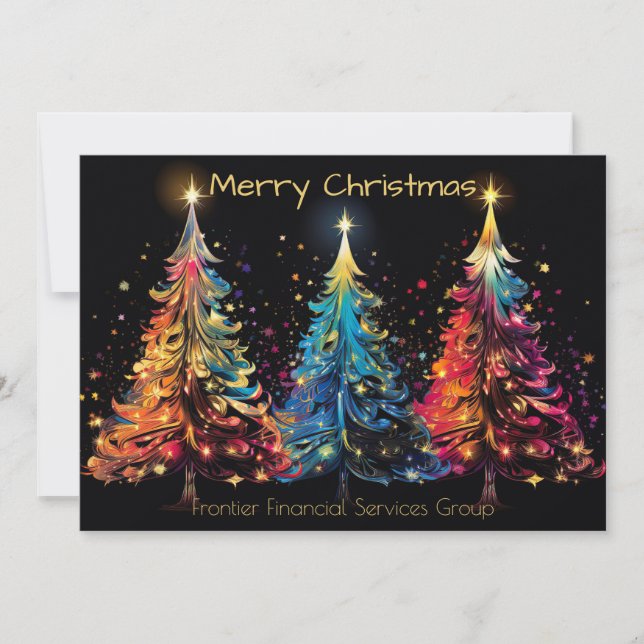 Elegant Business Corporate Christmas Holiday Card (Front)