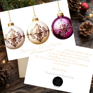 Elegant Business Corporate Christmas Holiday Card