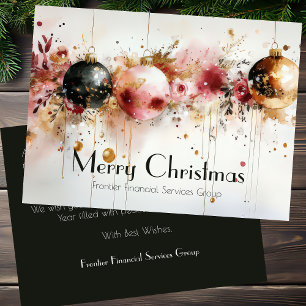 Elegant Business Corporate Christmas Holiday Card