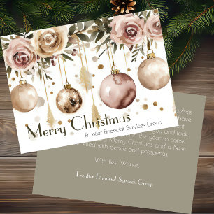 Elegant Business Corporate Christmas Holiday Card
