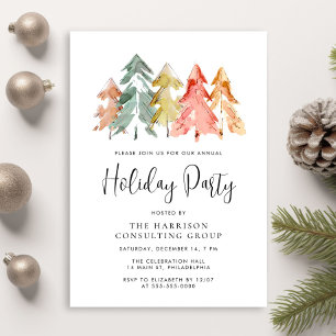 Elegant Business Corporate Christmas Holiday Party Invitation