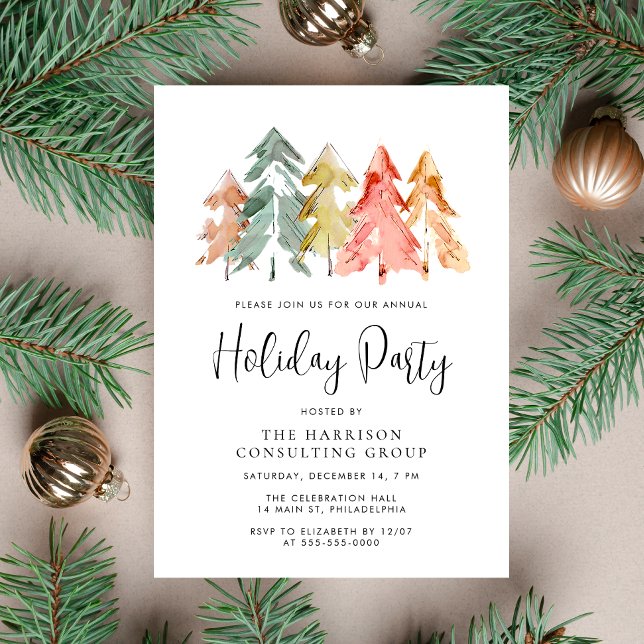 Elegant Business Corporate Christmas Holiday Party Invitation (Creator Uploaded)