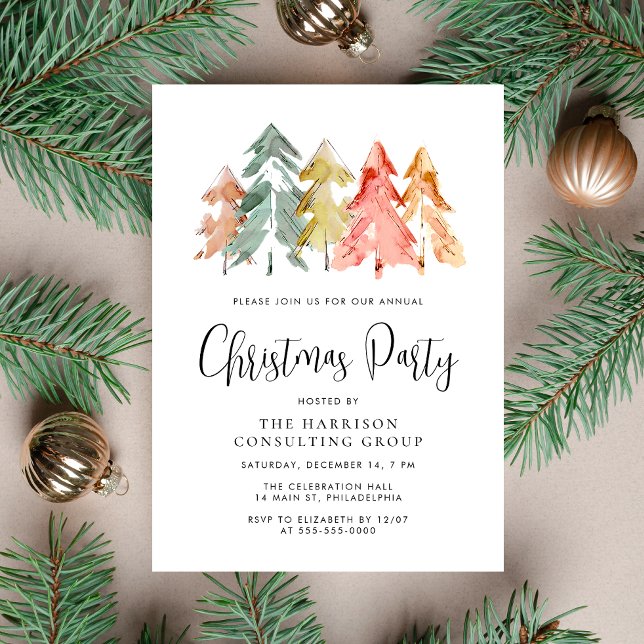 Elegant Business Corporate Christmas Holiday Party Invitation (Creator Uploaded)