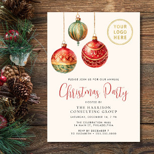 Elegant Business Corporate Christmas Party Invitation