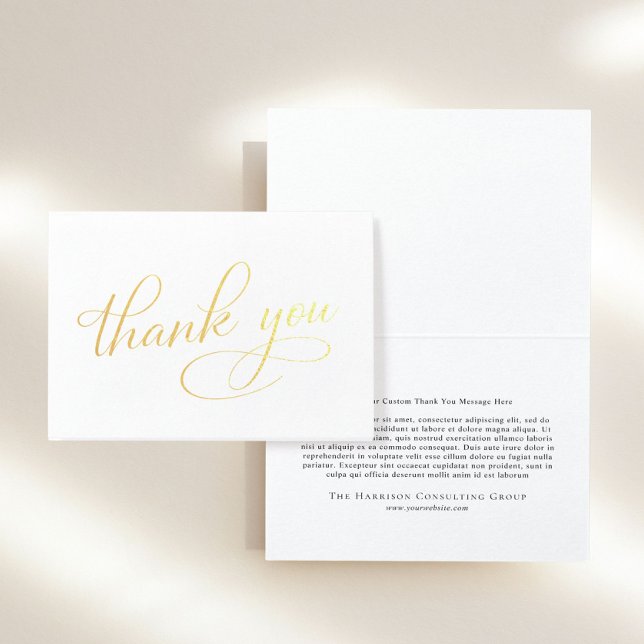 Elegant Business Corporate Thank You Foil Card (Creator Uploaded)