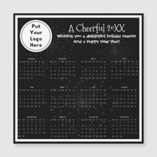 Elegant Business Customer Magnetic Year Calendar 