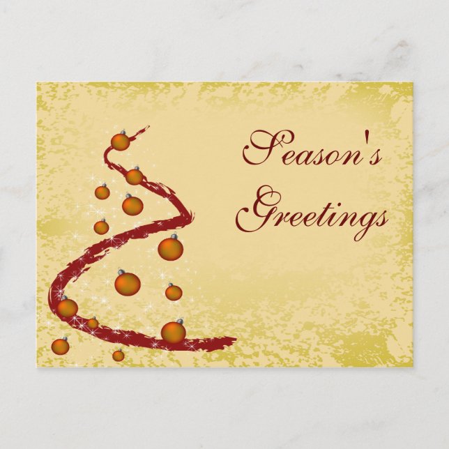 elegant business holiday Greeting PostCards (Front)