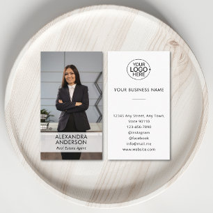 Elegant Business Logo Professional Photo Minimal Business Card