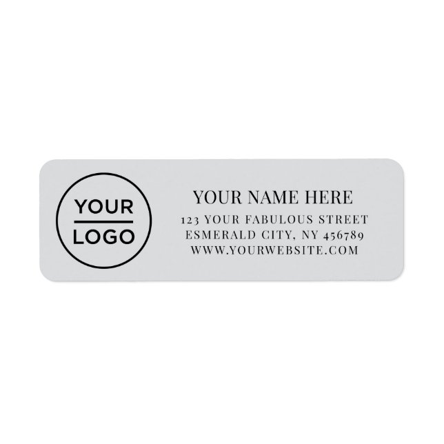 Elegant Business Logo Return Address (Front)