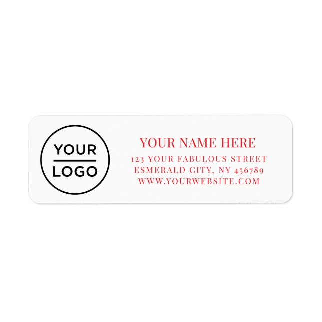 Elegant Business Logo Return Address (Front)