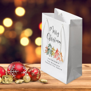 Elegant Business Merry Christmas Holiday Small Gift Bag