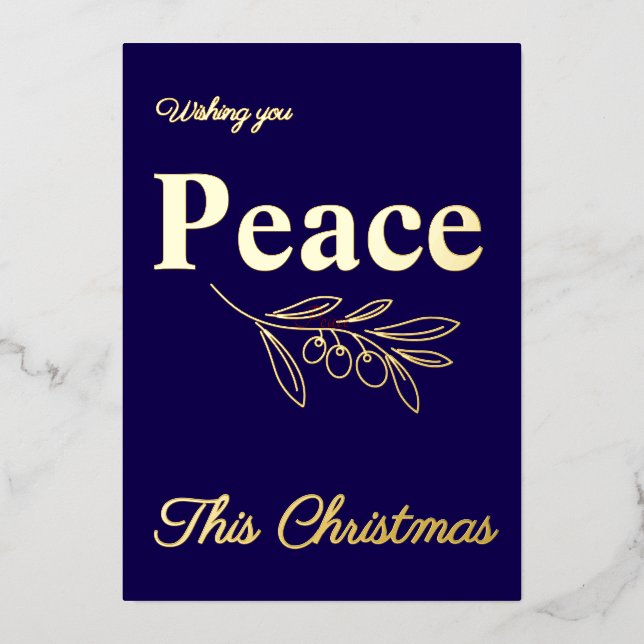 Elegant Business Peace This Christmas Gold (Front)
