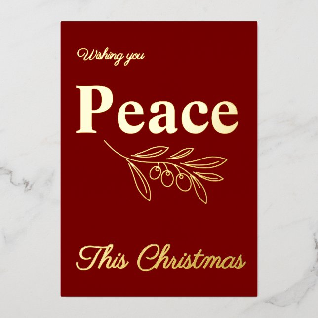 Elegant Business Peace This Christmas Gold (Front)