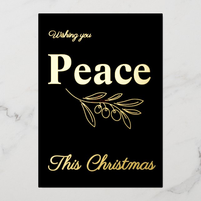 Elegant Business Peace This Christmas Gold (Front)