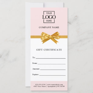 Elegant Business Personalised Gift Certificate