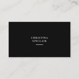 Elegant Business Professional Black Chic Card