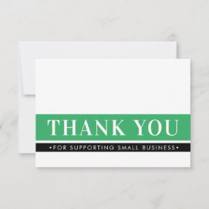 ELEGANT BUSINESS THANK YOU order insert green Card