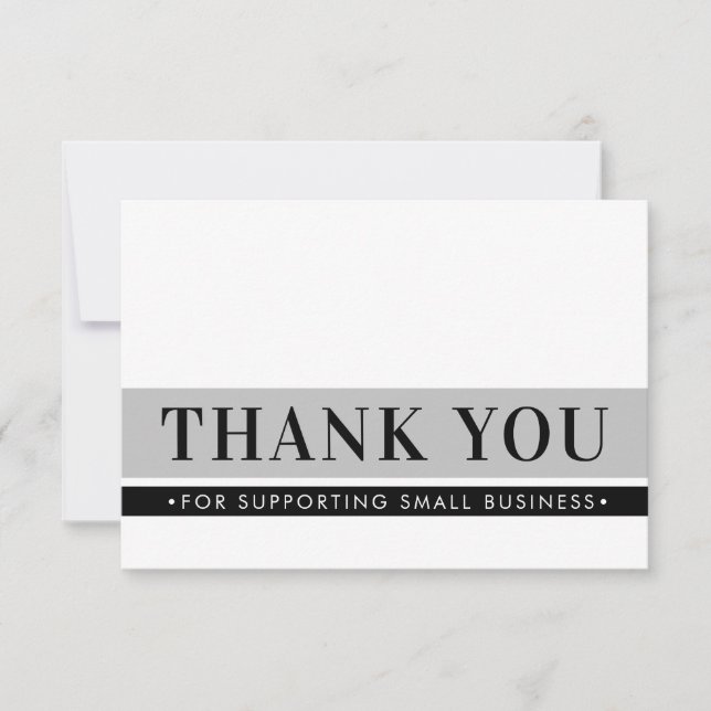 ELEGANT BUSINESS THANK YOU order insert grey black (Front)