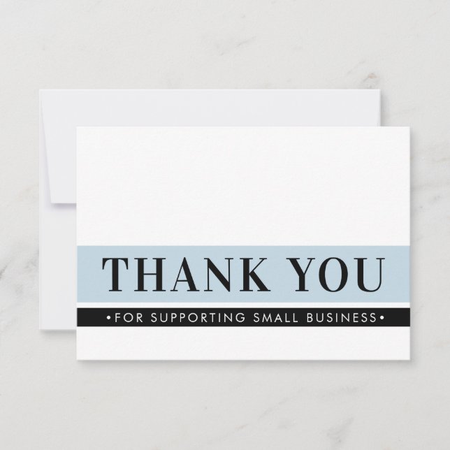 ELEGANT BUSINESS THANK YOU order insert pale blue (Front)