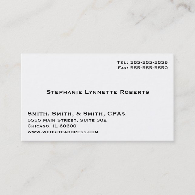 Elegant Business with Texas Flag Card (Front)
