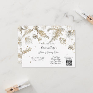Elegant Bussines Christmas Party Invitation
