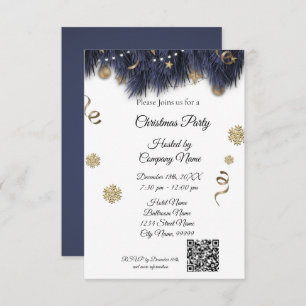 Elegant Bussines Christmas Party Invitation