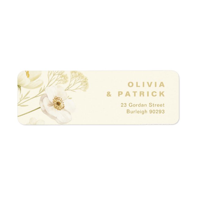 Elegant Butter yellow botanical modern wedding  (Front)