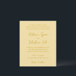 Elegant Butter Yellow Budget Wedding Invitation<br><div class="desc">Elegant wedding invitations featuring a simple design with script and serif fonts.</div>