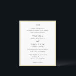Elegant Butter Yellow Budget Wedding Invite<br><div class="desc">Modern wedding invitations featuring a clean design with serif and script fonts.</div>