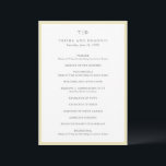 Elegant Butter Yellow Monogram Modern Wedding Programme<br><div class="desc">Modern wedding programs featuring a clean design with serif and script fonts.</div>