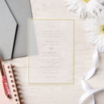 Elegant Butter Yellow Monogram Modern Wedding Vellum Invitations<br><div class="desc">Modern wedding invitations featuring a clean design with serif and script fonts.</div>
