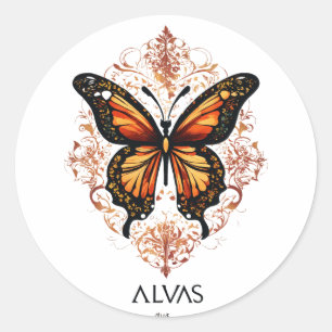 Elegant Butterflies: Add a Touch of Magic Classic Round Sticker