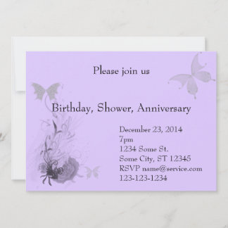 Elegant Butterflies and Roses Invitation
