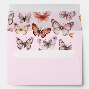 Elegant Butterflies Baby Bridal Shower CUSTOM Envelope