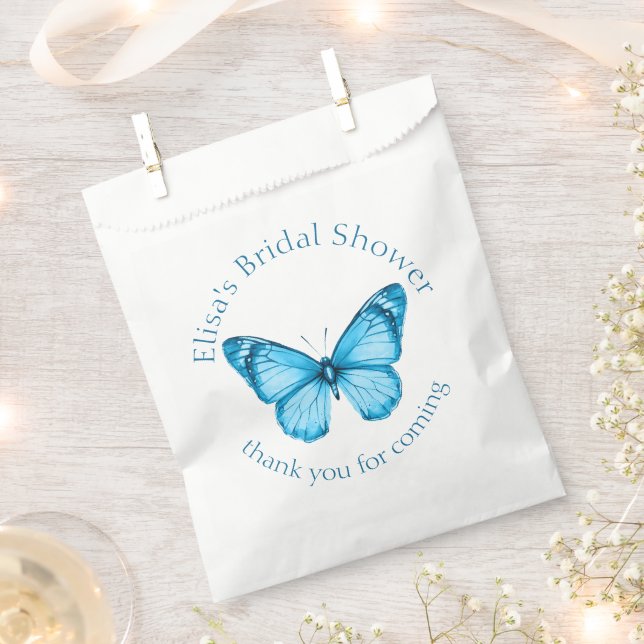 Elegant Butterflies Bridal Shower CUSTOM Favour Bags (Clipped)
